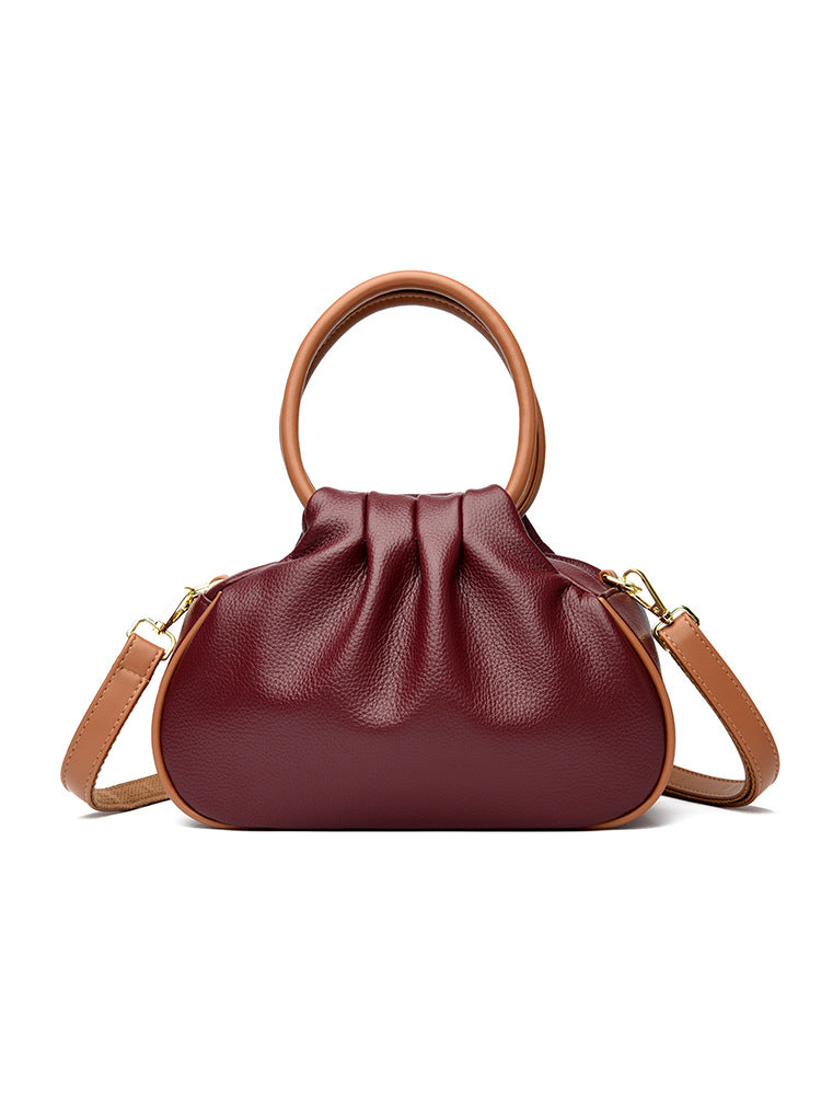 Pleated Crossbody Shoulder Bag