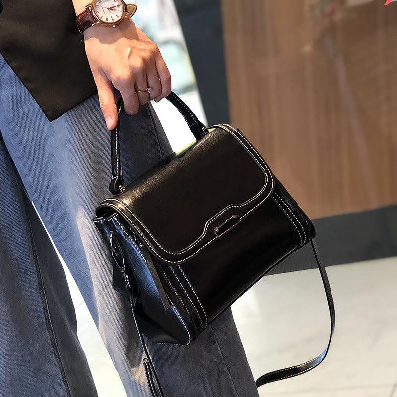 Leather Large Capacity Messenger Bag