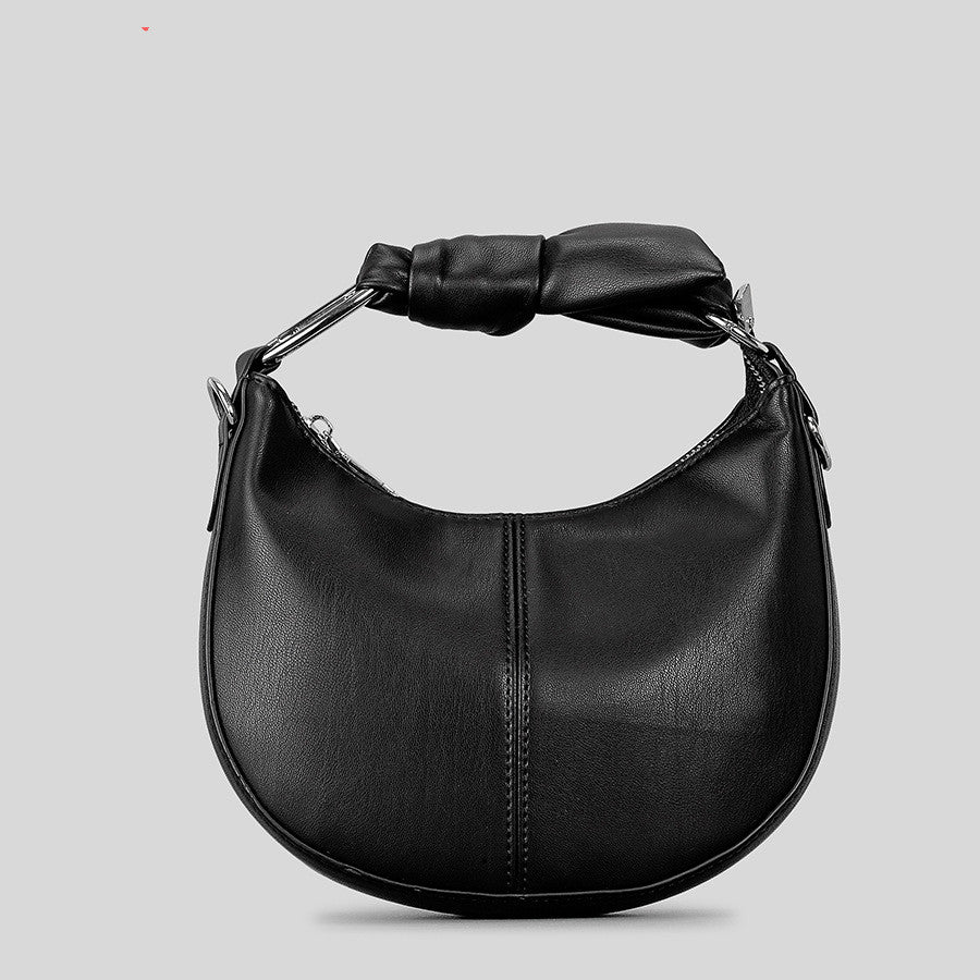 Simple Soft Saddle Stitching Knotted Handbag