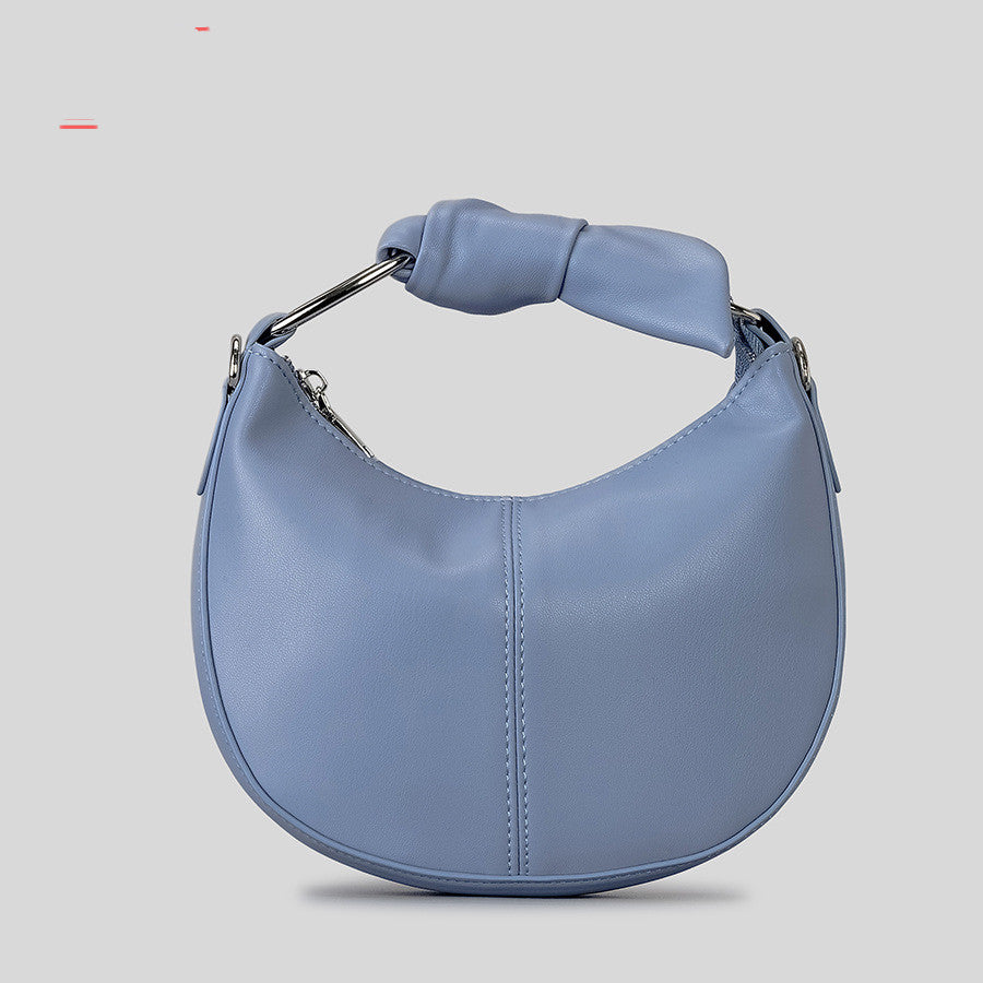 Simple Soft Saddle Stitching Knotted Handbag