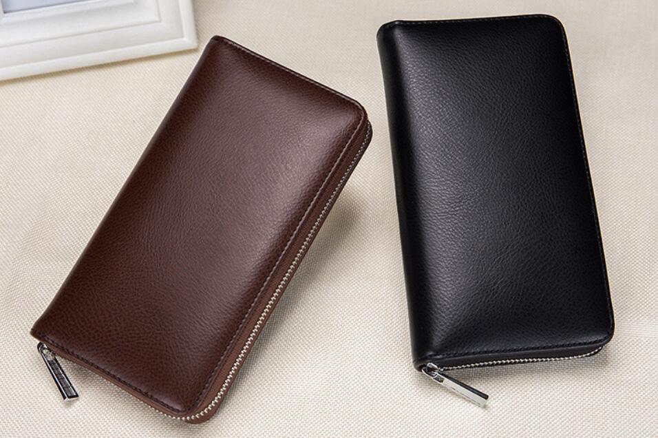 Rfid Many Departments Wallet Cow Genuine Leather 36 Slots Card Holder Cell Phone Pocket