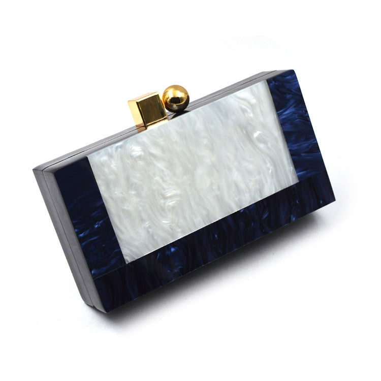 Shell Acrylic Stitching Messenger Dinner Bag