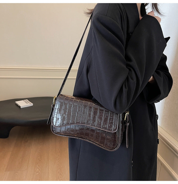 Flip Magnetic Snap Shoulder Messenger Bag
