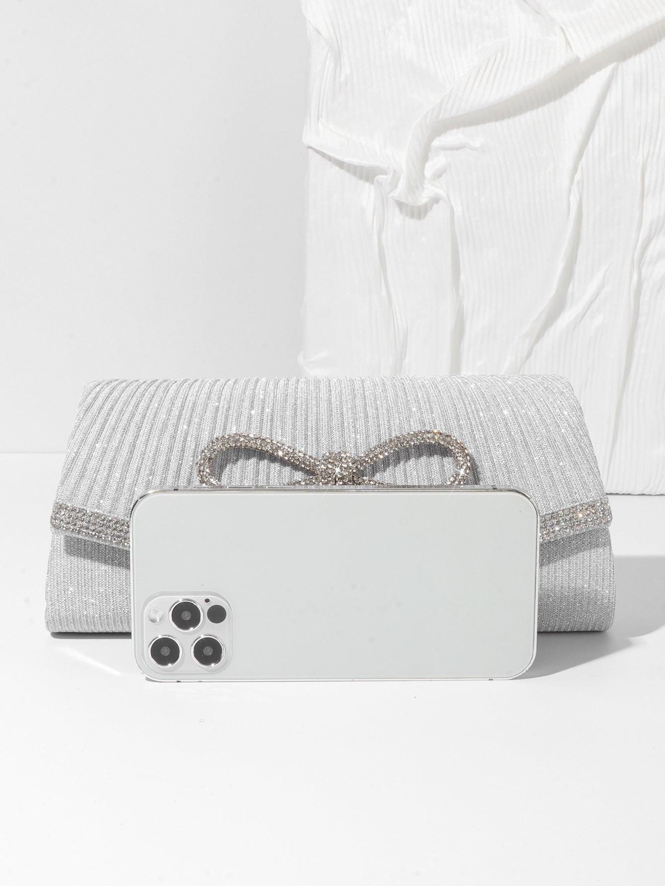 Bow Evening Bag Sparkly Clutch