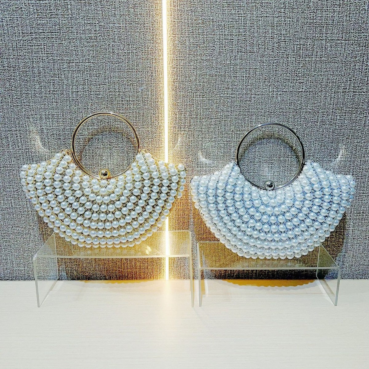 Pearl Classic Style Diamond Elegant Shoulder Bag