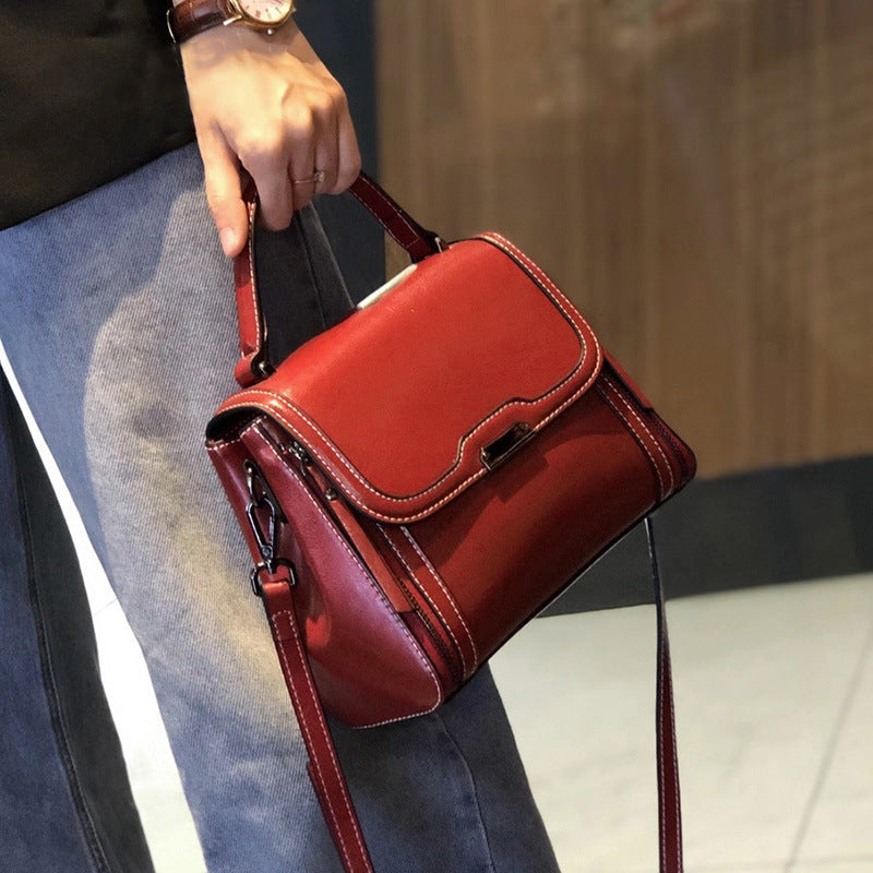 Leather Large Capacity Messenger Bag