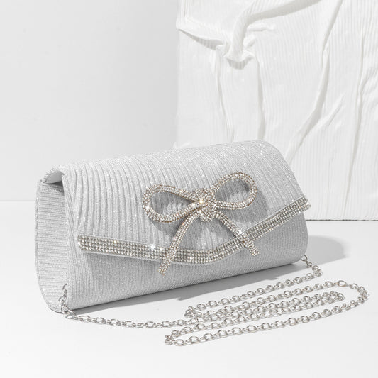 Bow Evening Bag Sparkly Clutch
