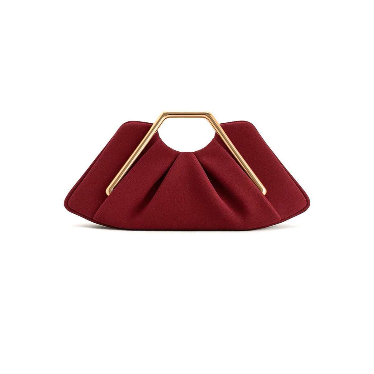 Retro-Style Framed Pleated Cloud Bag
