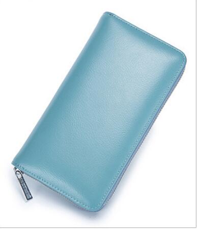 Rfid Many Departments Wallet Cow Genuine Leather 36 Slots Card Holder Cell Phone Pocket