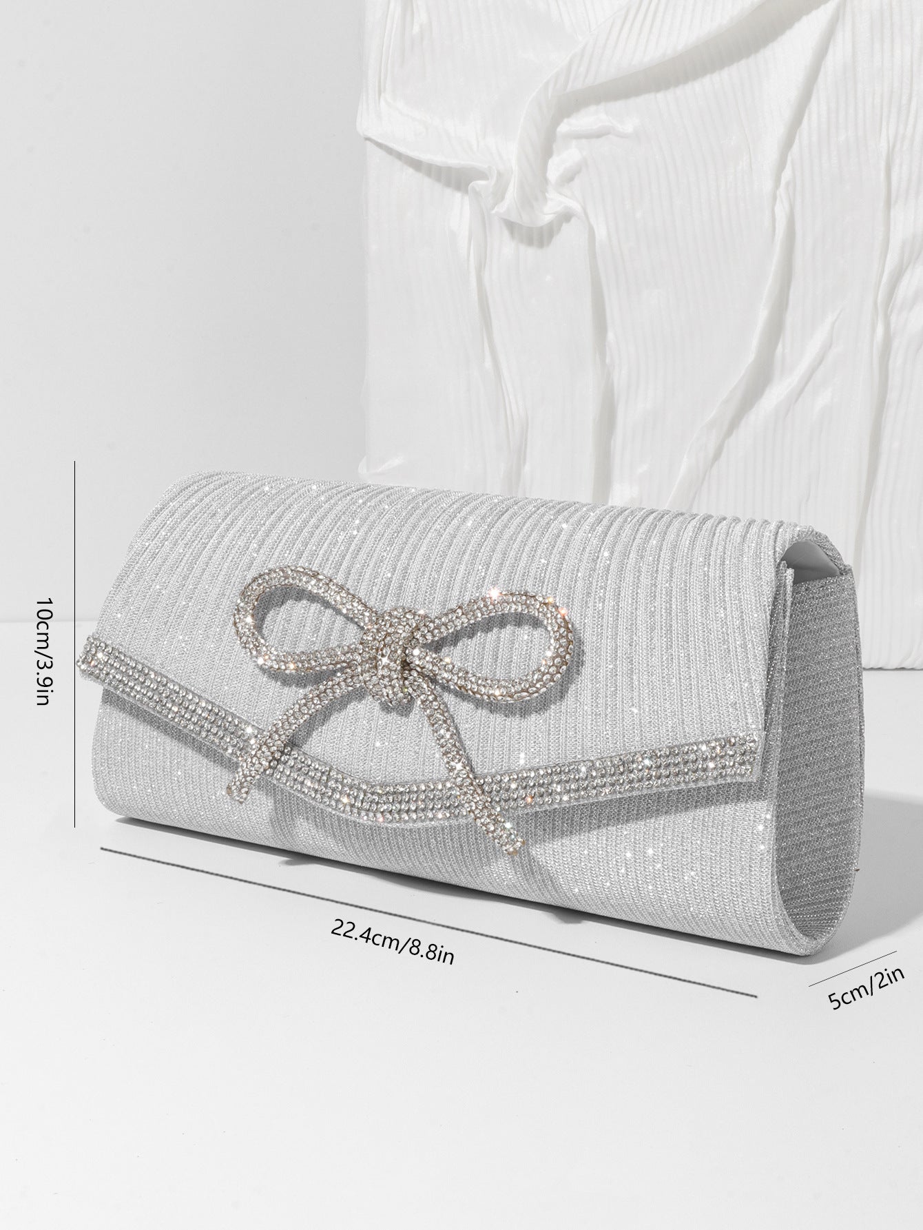 Bow Evening Bag Sparkly Clutch