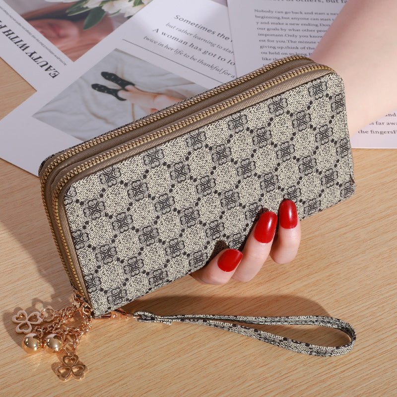 Women's Hand Holding Double Zip Large-capacity Wallet