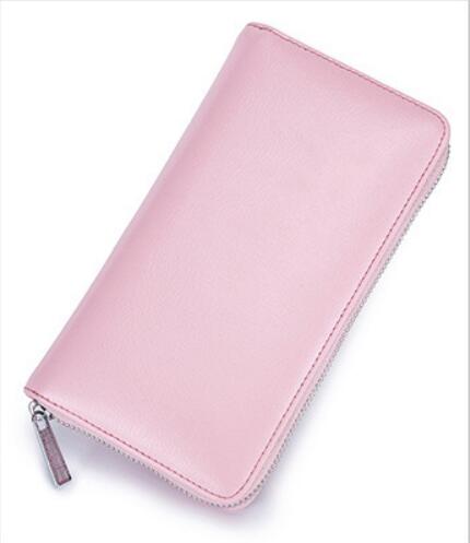Rfid Many Departments Wallet Cow Genuine Leather 36 Slots Card Holder Cell Phone Pocket