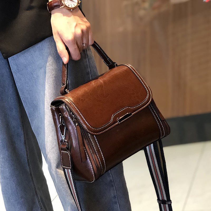Leather Large Capacity Messenger Bag