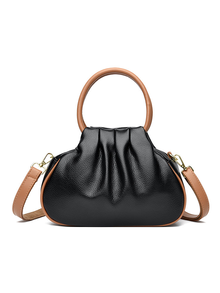 Pleated Crossbody Shoulder Bag
