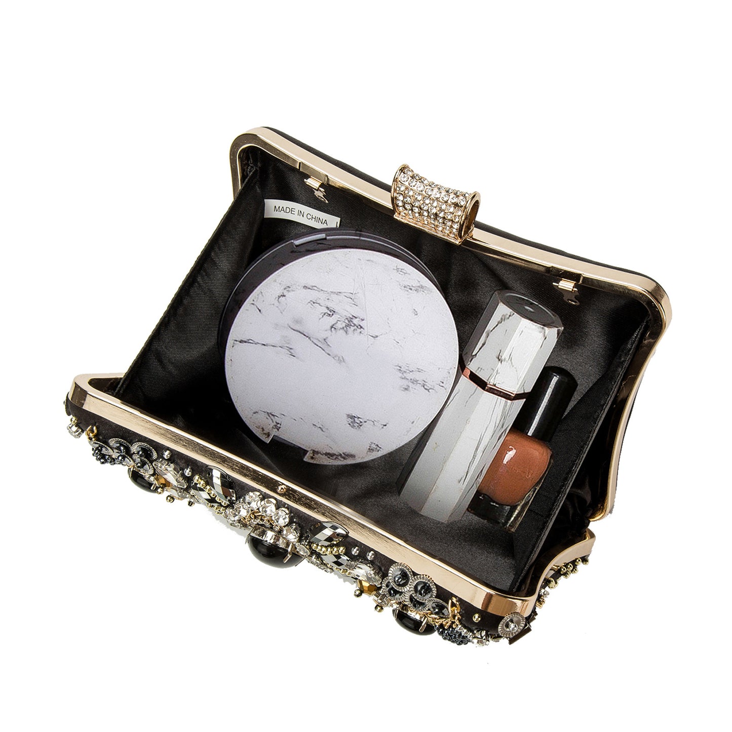 Retro Pearl Embroidery Dinner Clutch