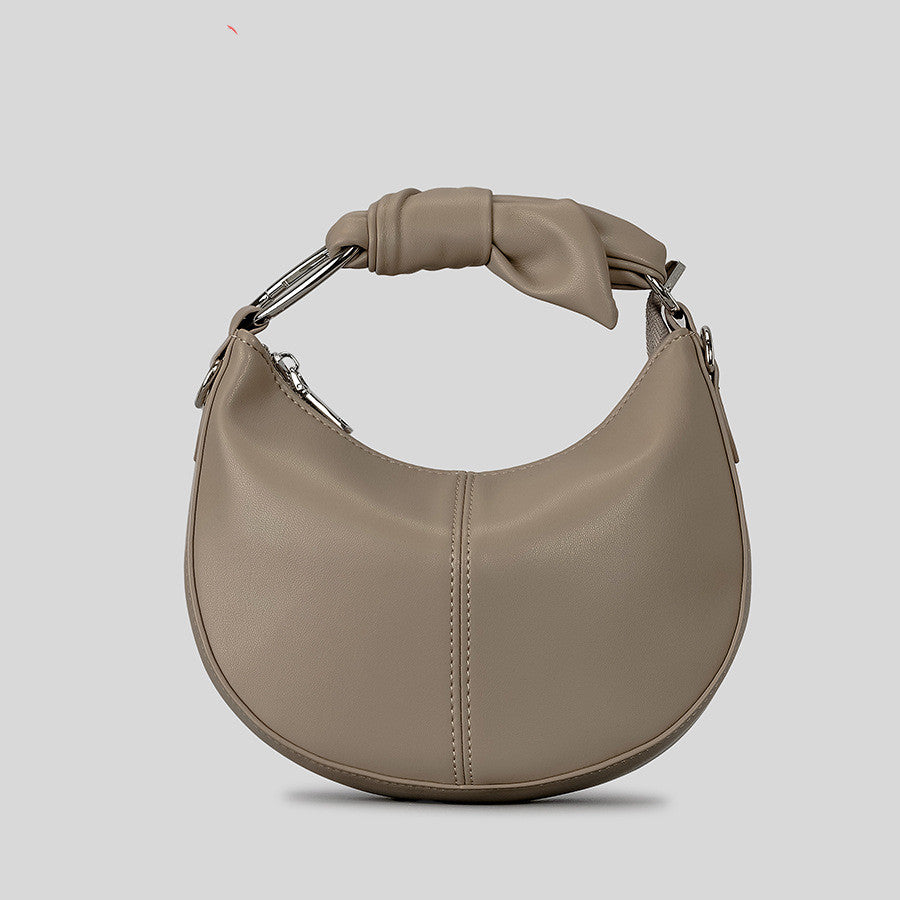 Simple Soft Saddle Stitching Knotted Handbag