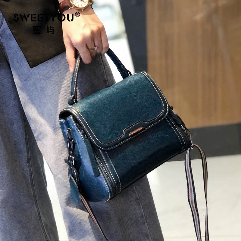 Leather Large Capacity Messenger Bag