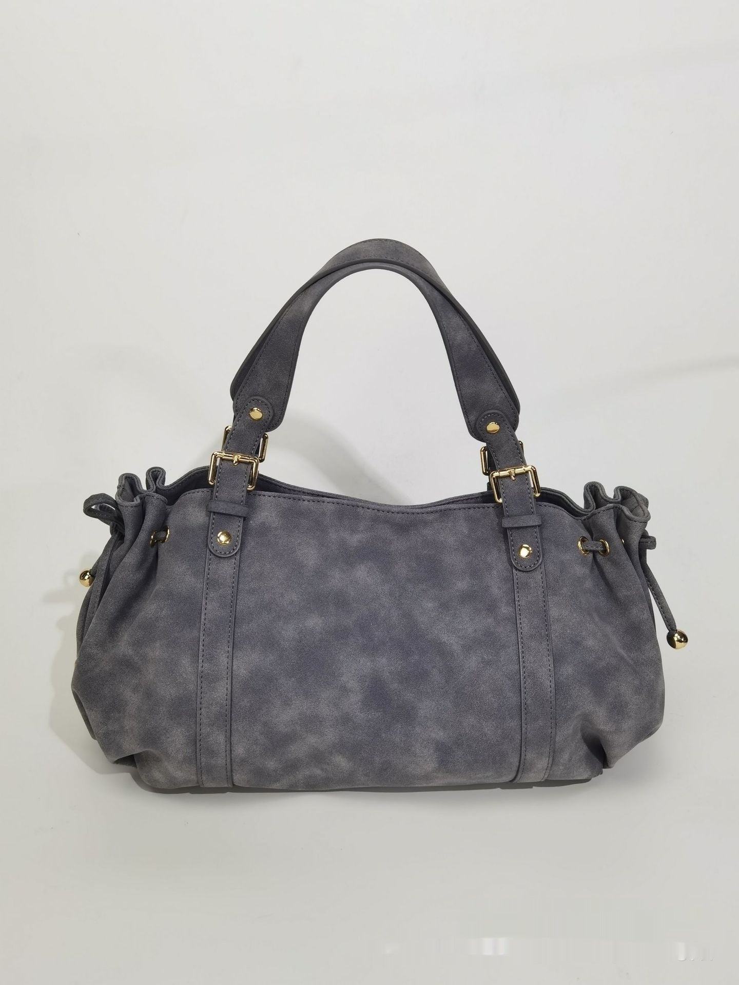 Solid-Color Simple Tote Shoulder Bag