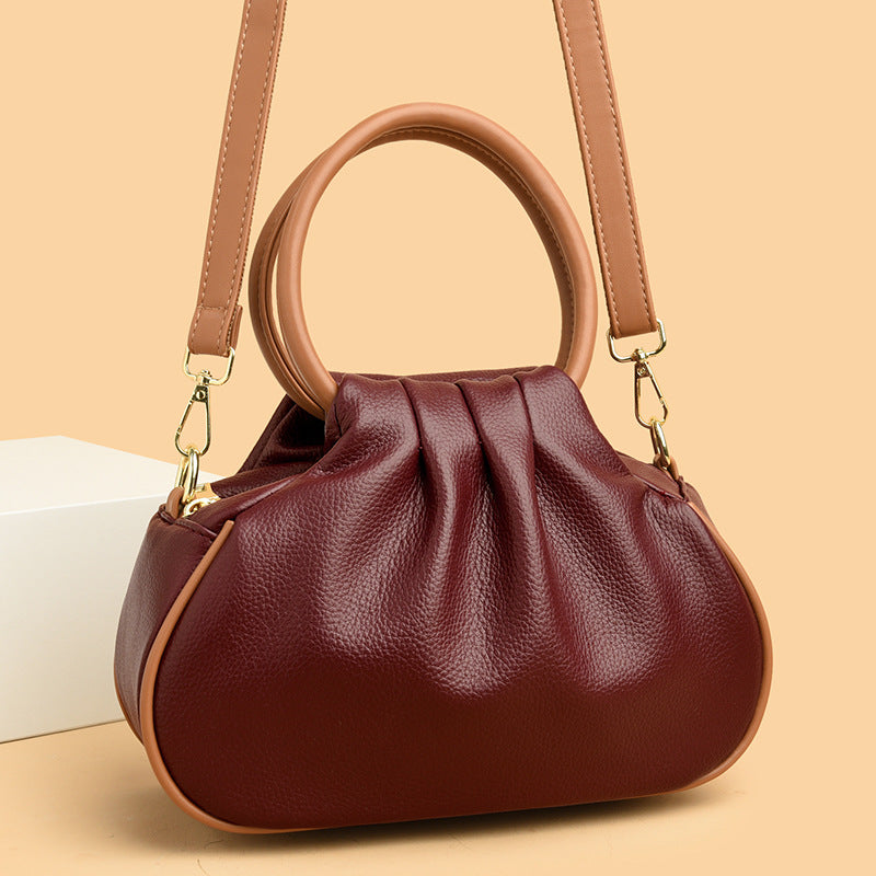 Pleated Crossbody Shoulder Bag