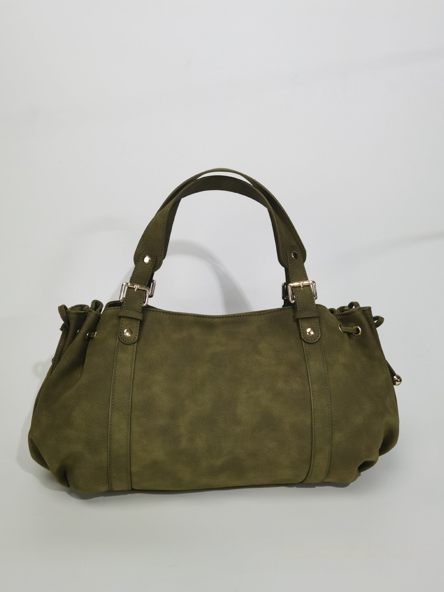 Solid-Color Simple Tote Shoulder Bag