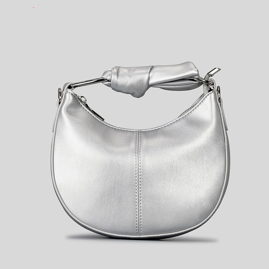 Simple Soft Saddle Stitching Knotted Handbag