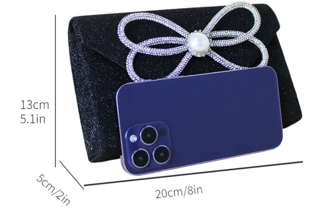 Dinner Clutch Diamond Flip Square Bag