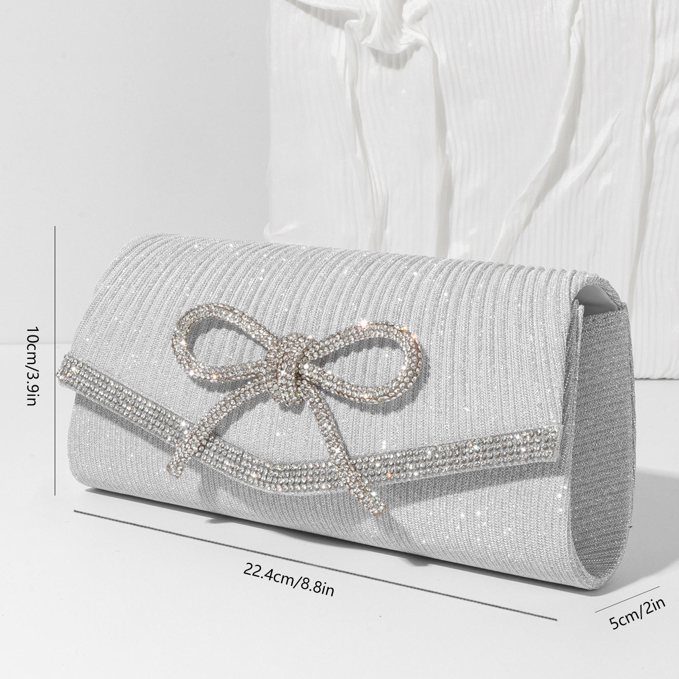 Bow Evening Bag Sparkly Clutch