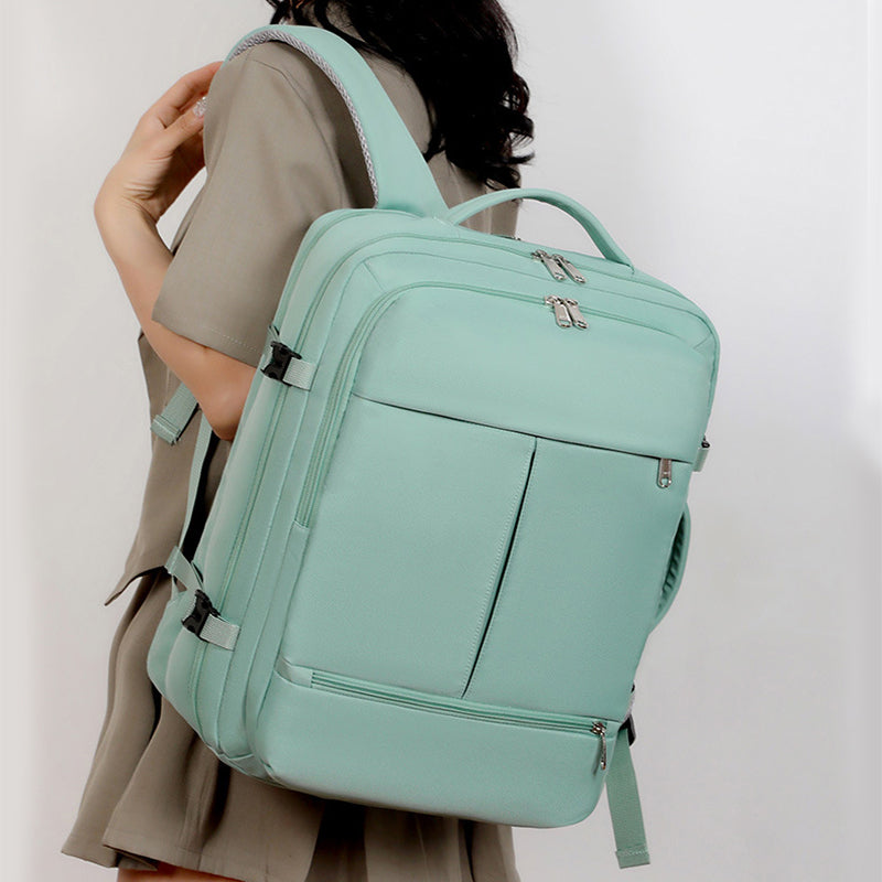 Large Capacity Backpack with Multiple Pockets and Zippers
