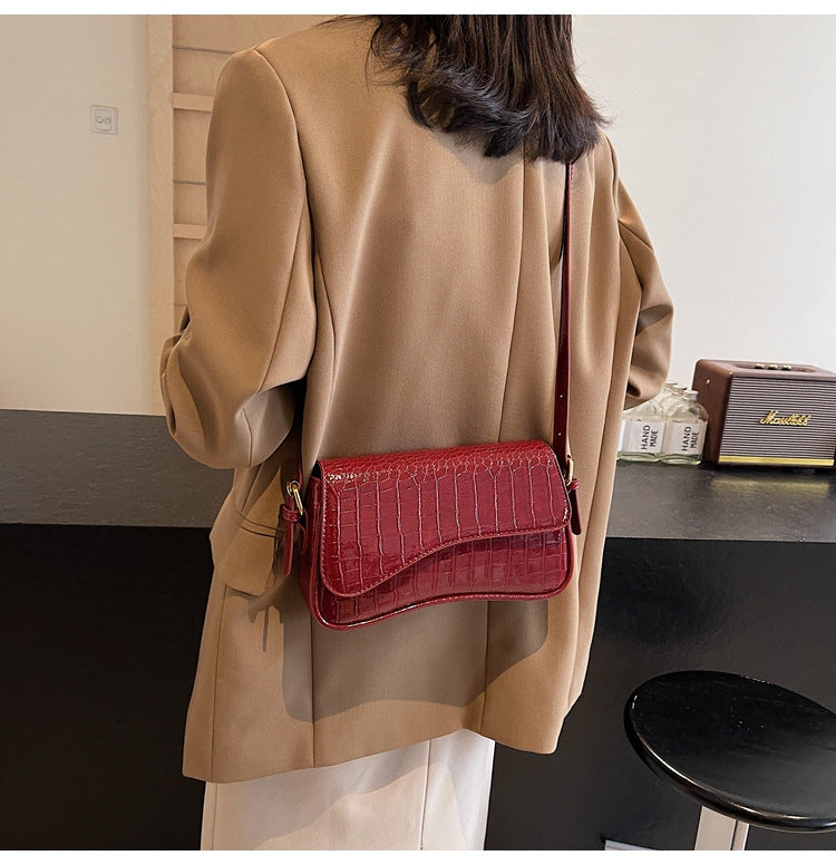 Flip Magnetic Snap Shoulder Messenger Bag