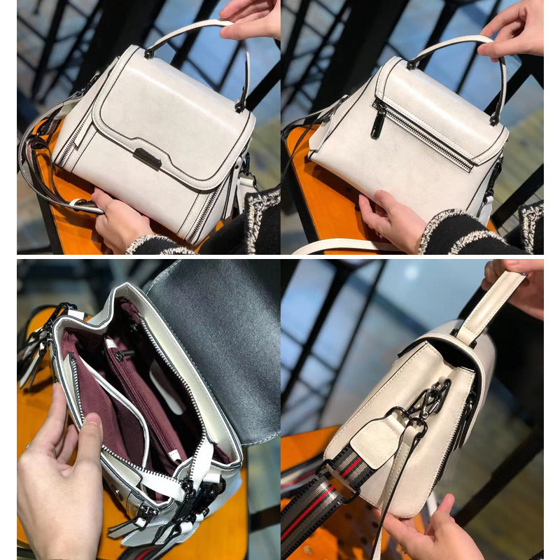 Leather Large Capacity Messenger Bag