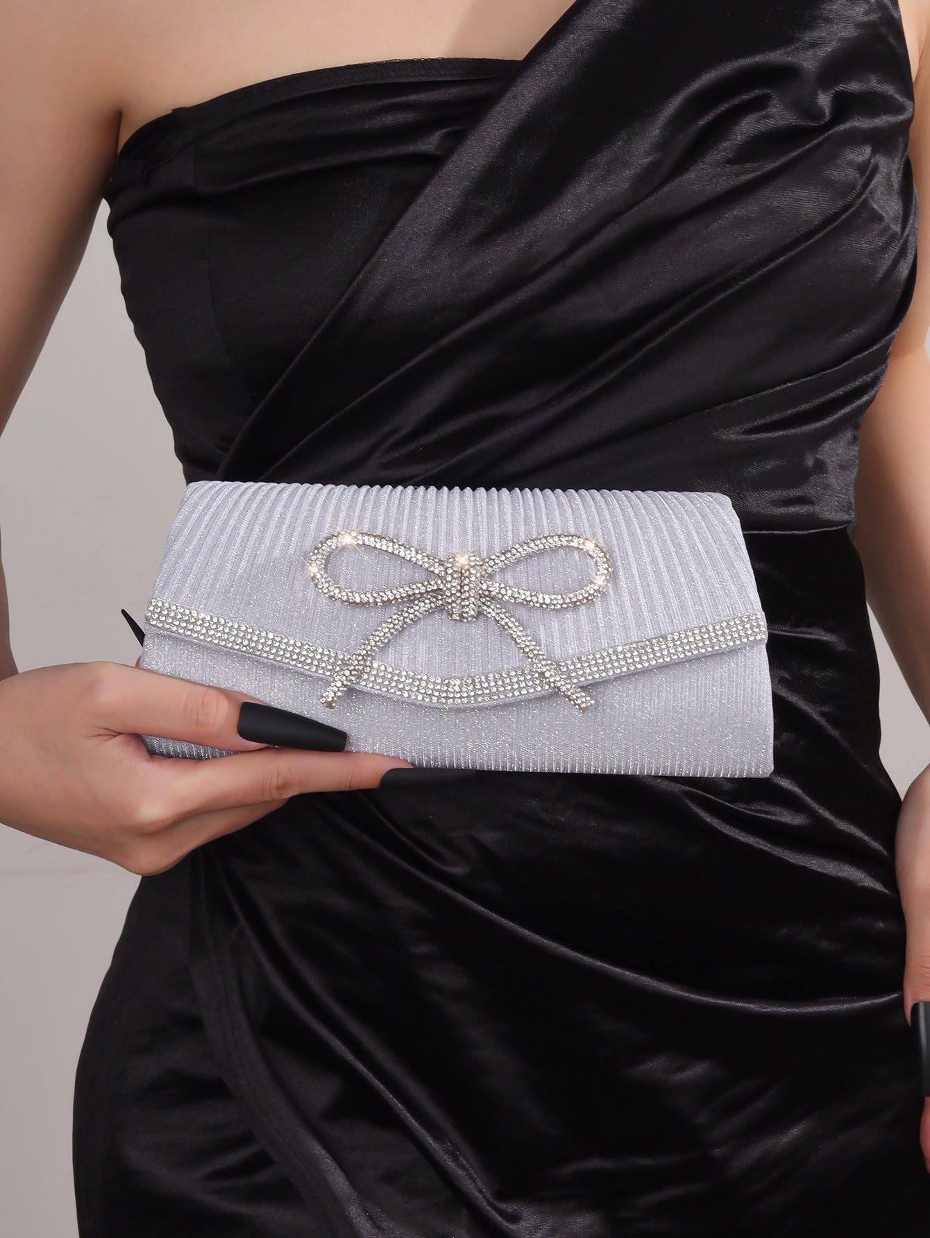 Bow Evening Bag Sparkly Clutch