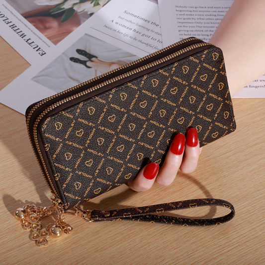 Women's Hand Holding Double Zip Large-capacity Wallet