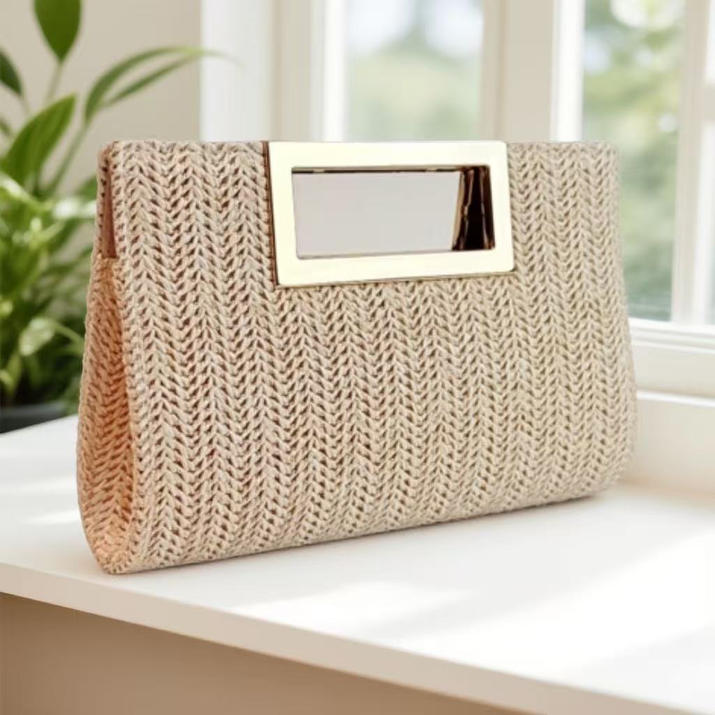 New Woven Chain Clutch Bag