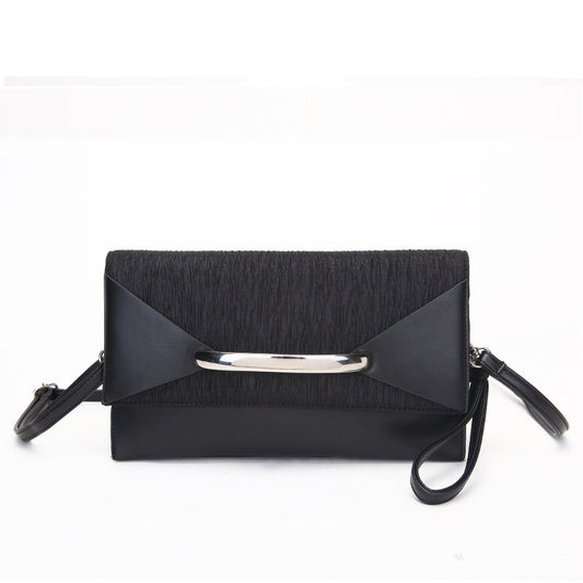 Leather Evening Shoulder Clutch Bag
