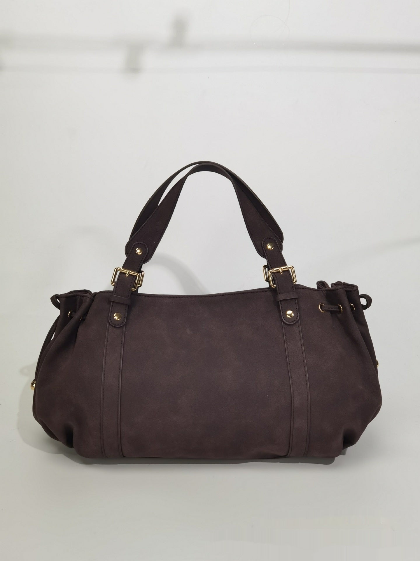 Solid-Color Simple Tote Shoulder Bag