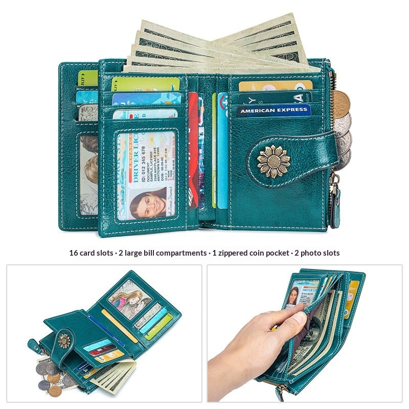 Anti-theft Card Holder Multi-function Wallett