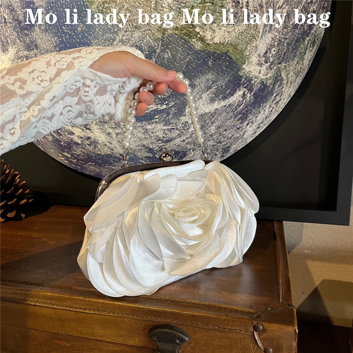Retro Dinner Bag Flower Clutch