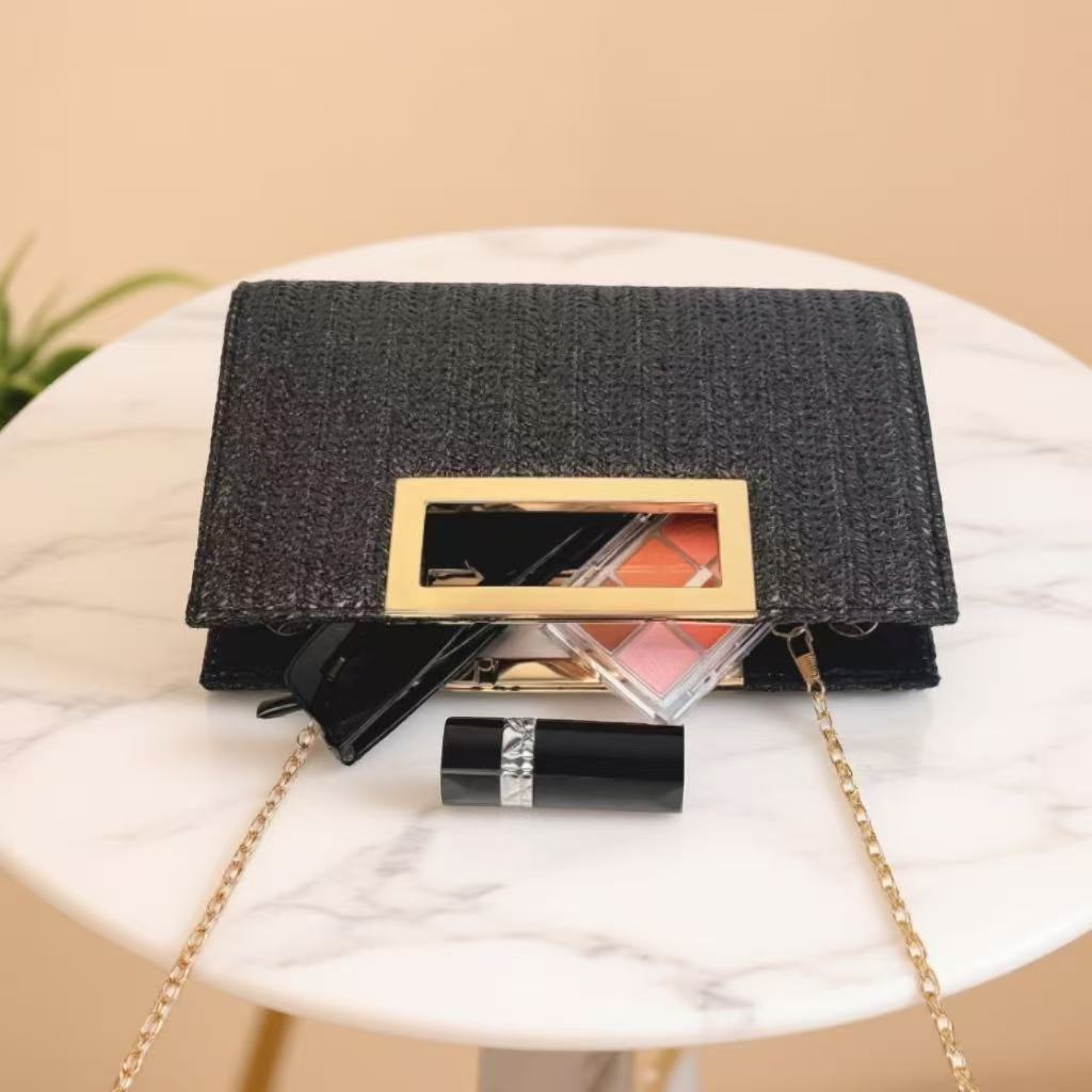 New Woven Chain Clutch Bag