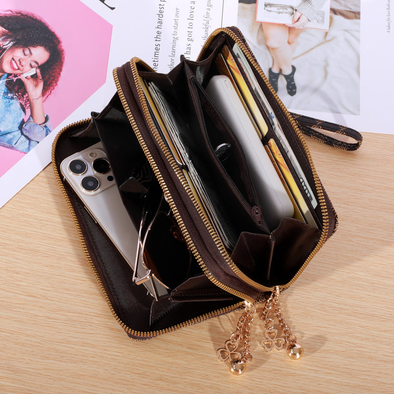 Women's Hand Holding Double Zip Large-capacity Wallet
