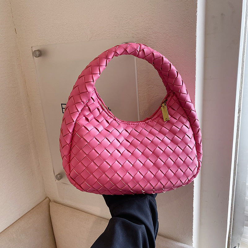 Cute Solid Woven Tote
