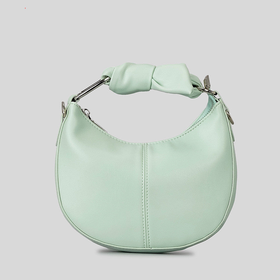 Simple Soft Saddle Stitching Knotted Handbag