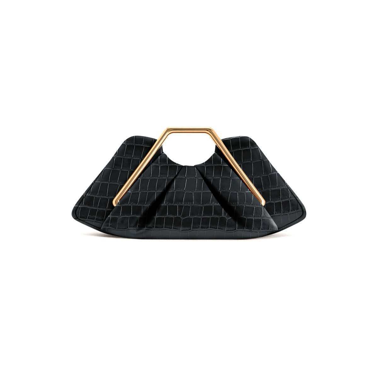 Retro-Style Framed Pleated Cloud Bag